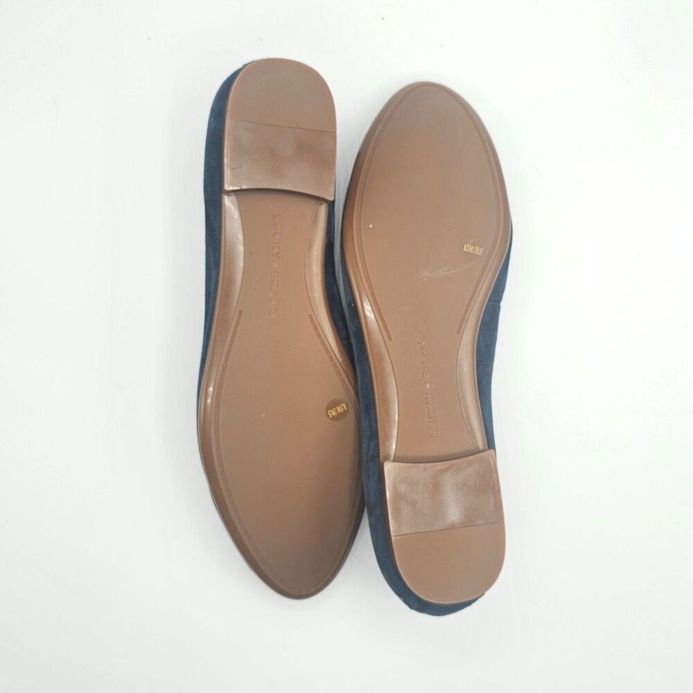 Lucky Brand Navy Suede Ballet Flats Women’s 8.5 Slip On Classic - Picture 7 of 9